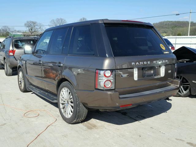 SALME1D48BA340928 - 2011 LAND ROVER RANGE ROVE BROWN photo 3