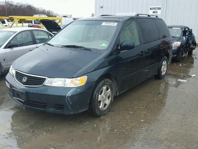 2HKRL186X1H568466 - 2001 HONDA ODYSSEY EX GREEN photo 2