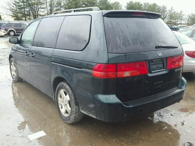 2HKRL186X1H568466 - 2001 HONDA ODYSSEY EX GREEN photo 3