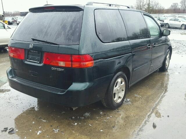 2HKRL186X1H568466 - 2001 HONDA ODYSSEY EX GREEN photo 4