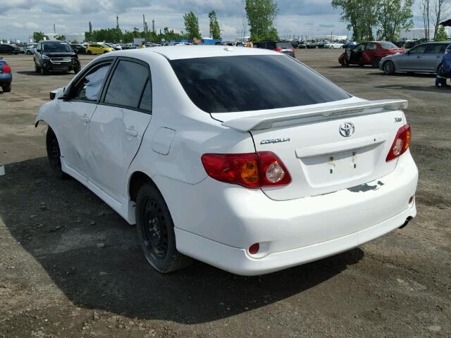 2T1BE4EE2AC044076 - 2010 TOYOTA COROLLA XR WHITE photo 3