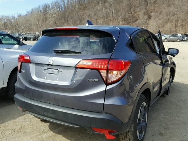 3CZRU6H55JG700831 - 2018 HONDA HR-V EX GRAY photo 4