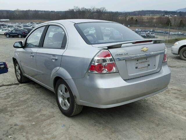 KL1TD56678B067678 - 2008 CHEVROLET AVEO BASE Gümüş fotoğraf 3
