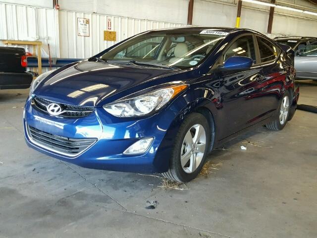 KMHDH4AE4DU736817 - 2013 HYUNDAI ELANTRA GL BLUE photo 2