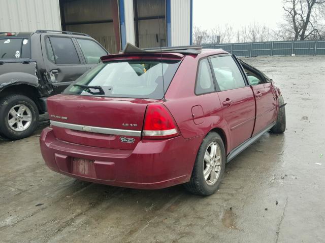 1G1ZT64825F140887 - 2005 CHEVROLET MALIBU MAX MAROON photo 4