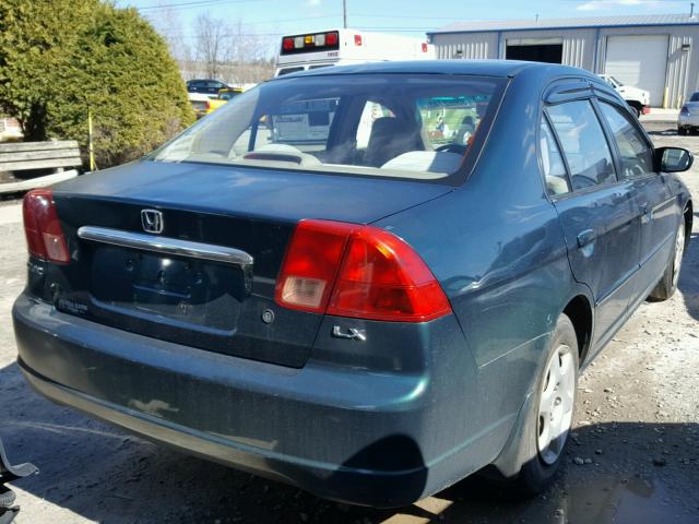 2HGES16592H580079 - 2002 HONDA CIVIC LX GREEN photo 4