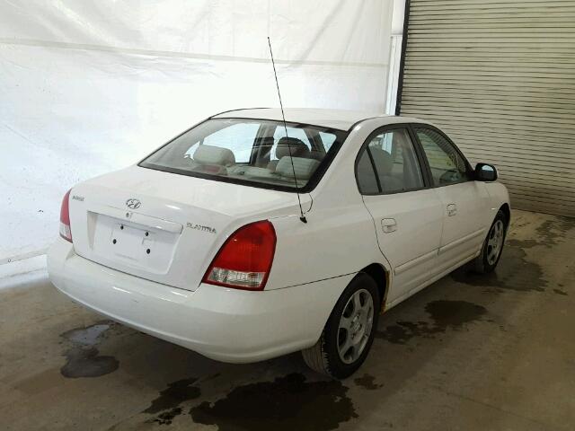 KMHDN45D43U673520 - 2003 HYUNDAI ELANTRA GL WHITE photo 4