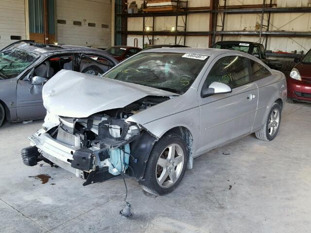 1G1AL18F267680258 - 2006 CHEVROLET COBALT LT SILVER photo 2