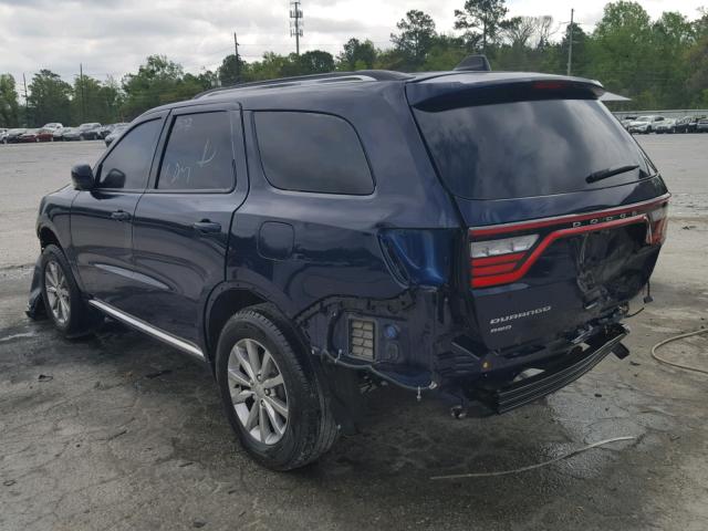 1C4RDJAGXHC857482 - 2017 DODGE DURANGO SX BLUE photo 3