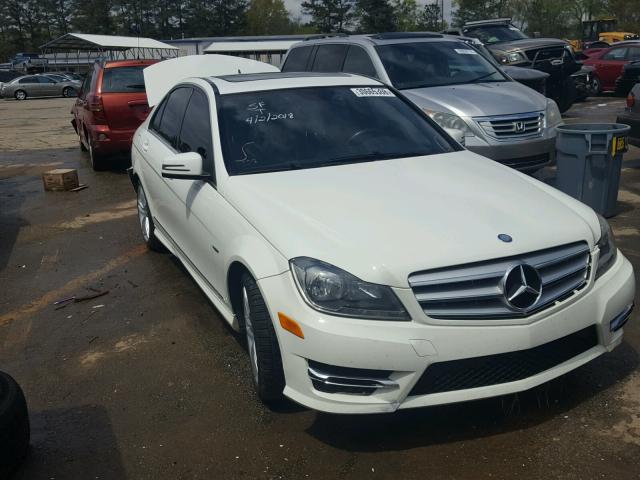 WDDGF4HB6CR210473 - 2012 MERCEDES-BENZ C 250 WHITE photo 1