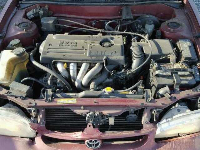 1NXBR12E4YZ402598 - 2000 TOYOTA COROLLA VE BURGUNDY photo 7