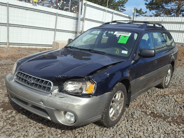 4S3BH665237640553 - 2003 SUBARU LEGACY OUT BLUE photo 2