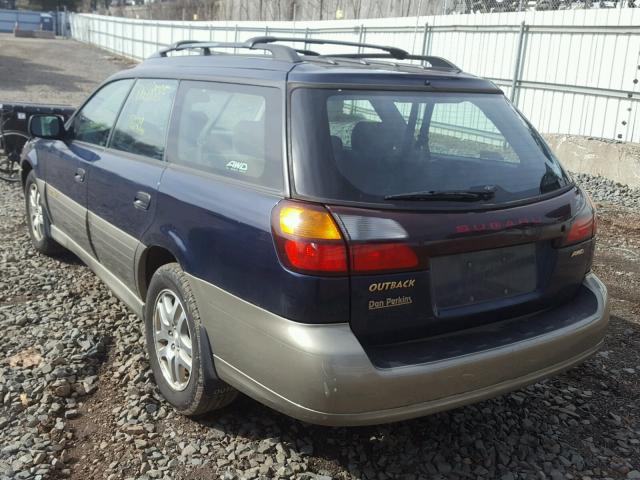 4S3BH665237640553 - 2003 SUBARU LEGACY OUT BLUE photo 3