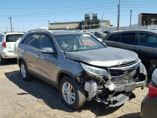 5XYKT4A79FG634784 - 2015 KIA SORENTO LX GRAY photo 1