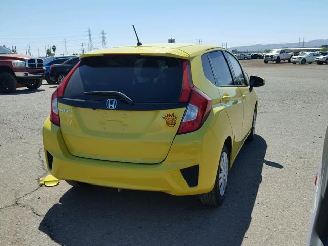 JHMGK5H53GX016747 - 2016 HONDA FIT LX Jaune photo 4