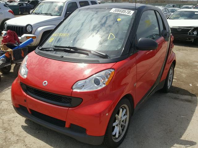WMEEJ31X59K270022 - 2009 SMART FORTWO PUR RED photo 2
