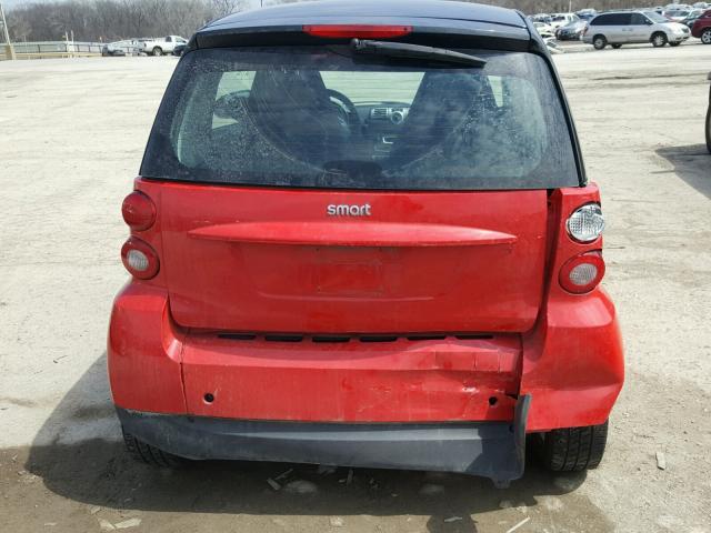 WMEEJ31X59K270022 - 2009 SMART FORTWO PUR RED photo 6