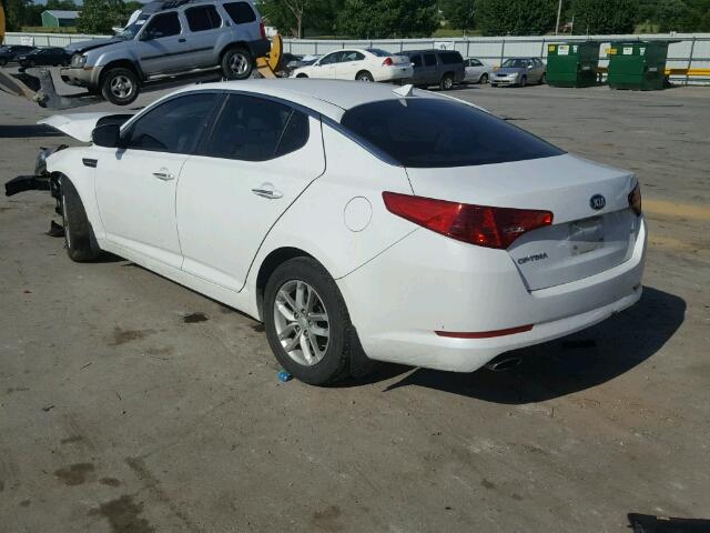 5XXGM4A72DG238443 - 2013 KIA OPTIMA LX WHITE photo 3