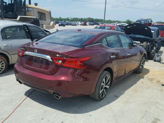 1N4AA6AP7HC382592 - 2017 NISSAN MAXIMA 3.5 BURGUNDY photo 4