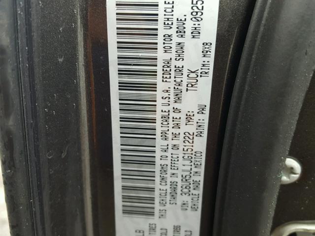 3C6UR5JL1JG151222 - 2018 RAM 2500 SLT GRAY photo 10