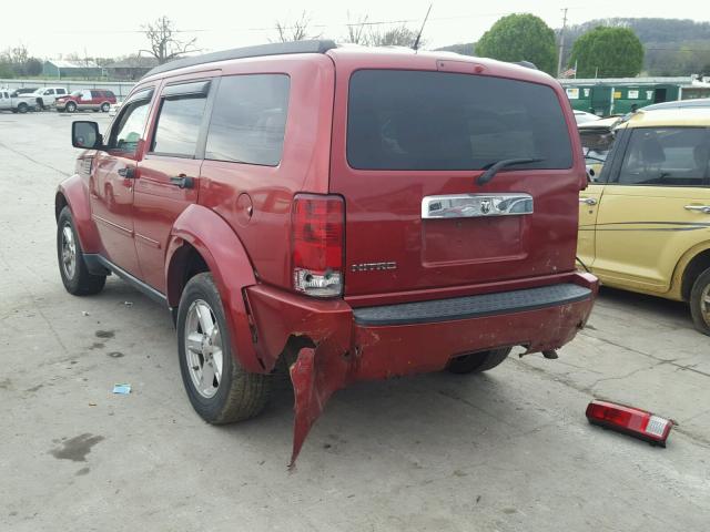 1D8GU58K08W124088 - 2008 DODGE NITRO SLT RED photo 3