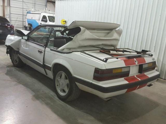 1FABP27M5GF172501 - 1986 FORD MUSTANG LX WHITE photo 3