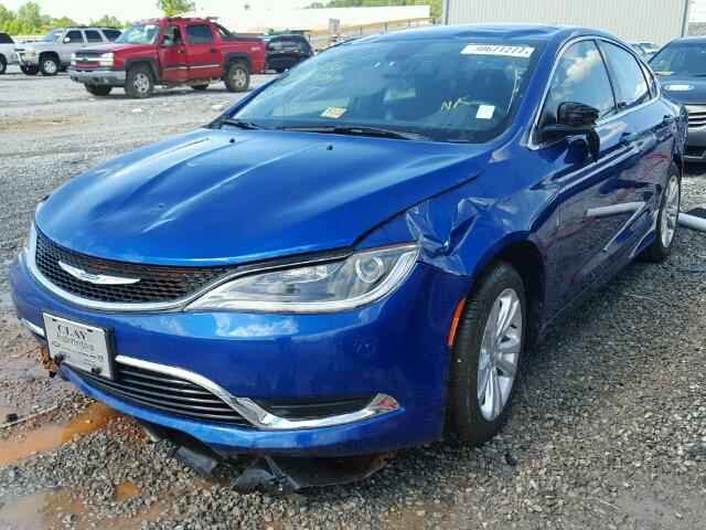 1C3CCCAB1FN732272 - 2015 CHRYSLER 200 LIMITE BLUE photo 2