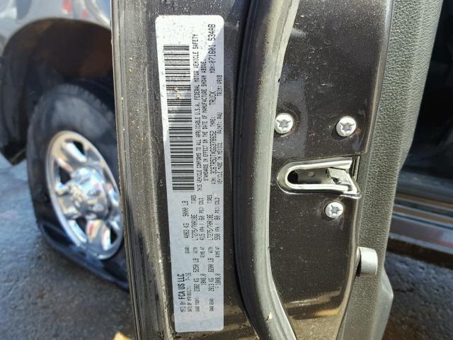 3C6TR5DTXGG378652 - 2016 RAM 2500 SLT GRAY photo 10