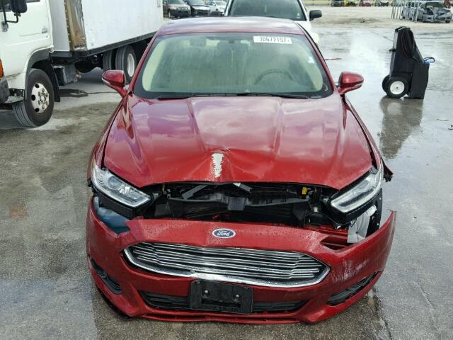 3FA6P0HD4ER252196 - 2014 FORD FUSION SE BURGUNDY photo 9