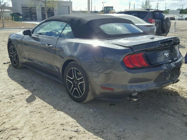 1FATP8UH2J5119248 - 2018 FORD MUSTANG GRAY photo 3