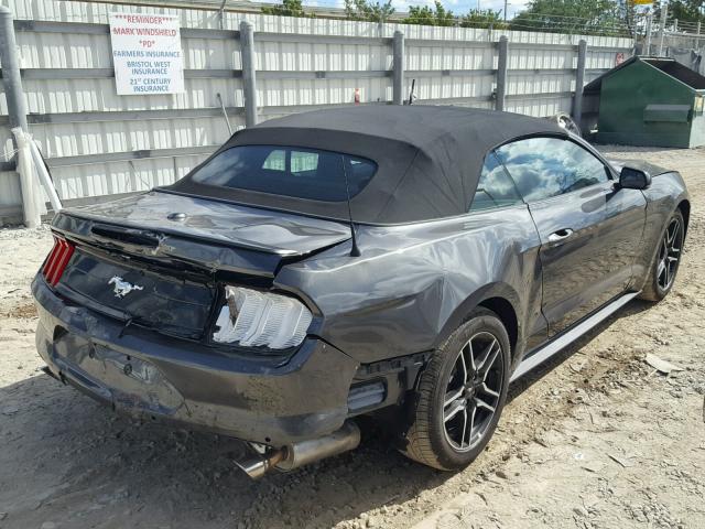 1FATP8UH2J5119248 - 2018 FORD MUSTANG GRAY photo 4