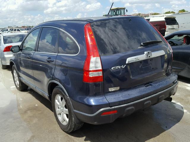 JHLRE48787C088728 - 2007 HONDA CR-V EXL BLUE photo 3