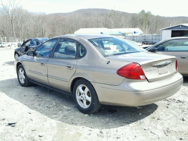 1FAFP55222A207649 - 2002 FORD TAURUS SES GOLD photo 3
