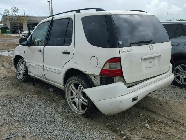 4JGAB54E8YA198975 - 2000 MERCEDES-BENZ ML 320 WHITE photo 3