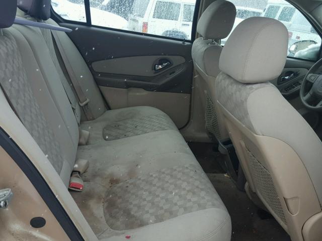 1G1ZT54894F186578 - 2004 CHEVROLET MALIBU LS ოქროსფერი ფოტო 6