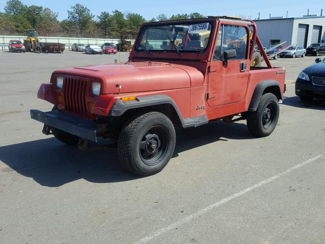 2BCHV81S1JB531969 - 1988 JEEP WRANGLER S RED photo 2