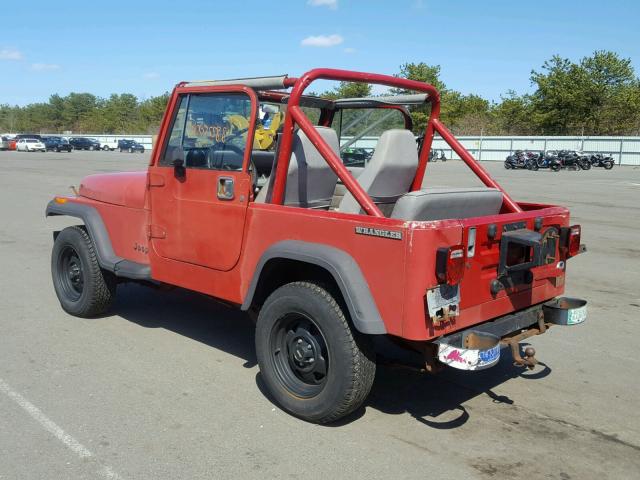 2BCHV81S1JB531969 - 1988 JEEP WRANGLER S RED photo 3