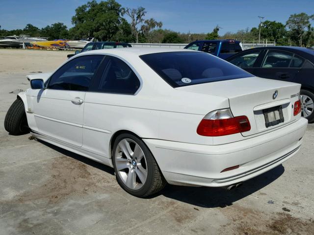 WBABN33432JW51465 - 2002 BMW 325 CI WHITE photo 3