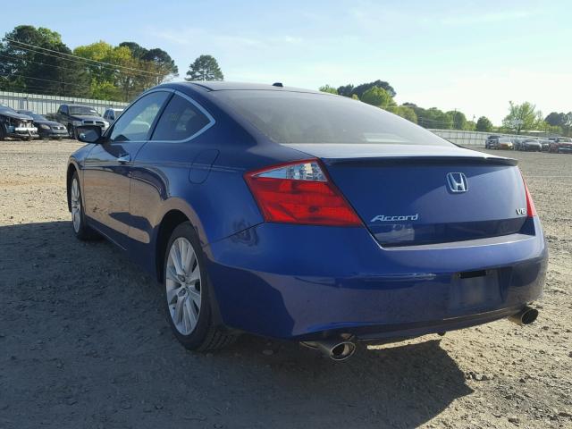 1HGCS22819A006226 - 2009 HONDA ACCORD EXL BLUE photo 3