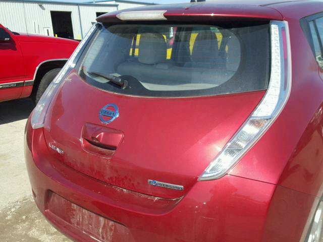 JN1AZ0CP3CT020106 - 2012 NISSAN LEAF SV RED photo 9