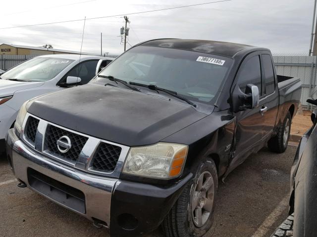 1N6AA06B74N567838 - 2004 NISSAN TITAN XE BLACK photo 2