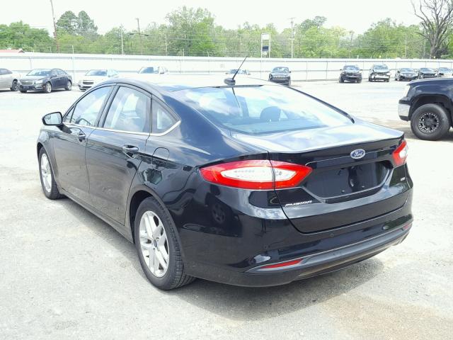 3FA6P0H74GR205473 - 2016 FORD FUSION SE BLACK photo 3