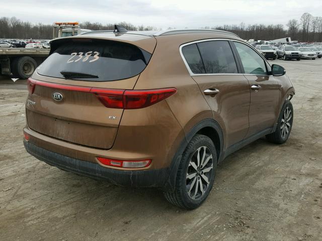 KNDPNCAC2H7170633 - 2017 KIA SPORTAGE E BROWN photo 4