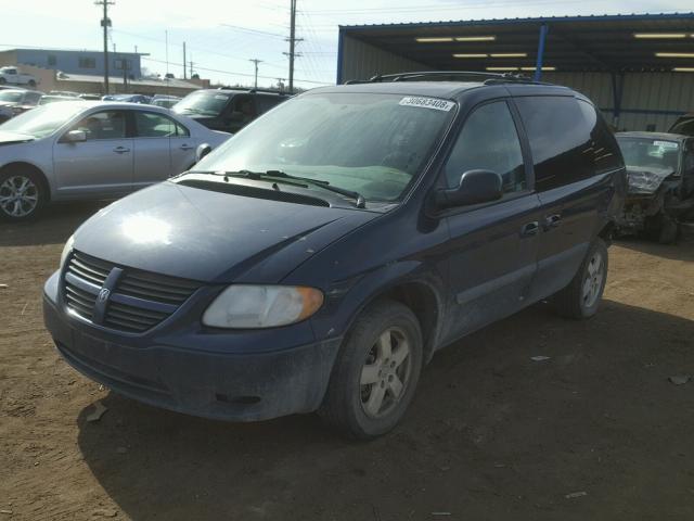 1D4GP45R05B231195 - 2005 DODGE CARAVAN SX BLUE photo 2