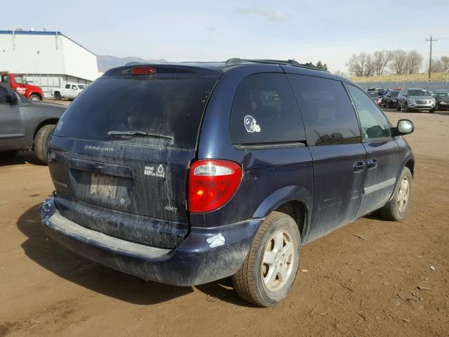 1D4GP45R05B231195 - 2005 DODGE CARAVAN SX BLUE photo 4