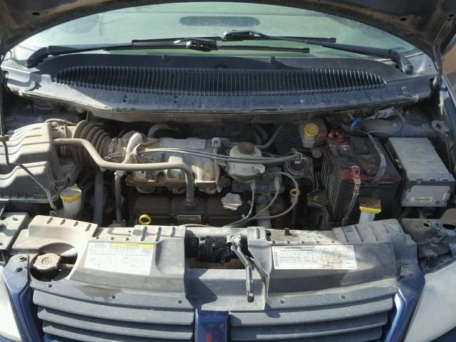 1D4GP45R05B231195 - 2005 DODGE CARAVAN SX BLUE photo 7