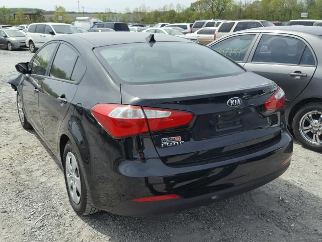 KNAFK4A62G5537297 - 2016 KIA FORTE LX BLACK photo 3