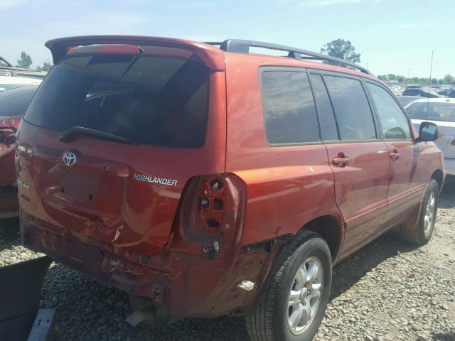 JTEHF21AX30122031 - 2003 TOYOTA HIGHLANDER BURGUNDY photo 4