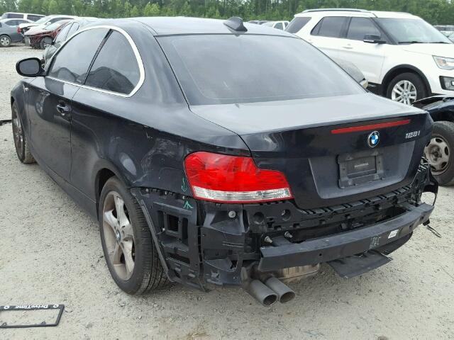 WBAUP7C59AVK77390 - 2010 BMW 128 I BLACK photo 3