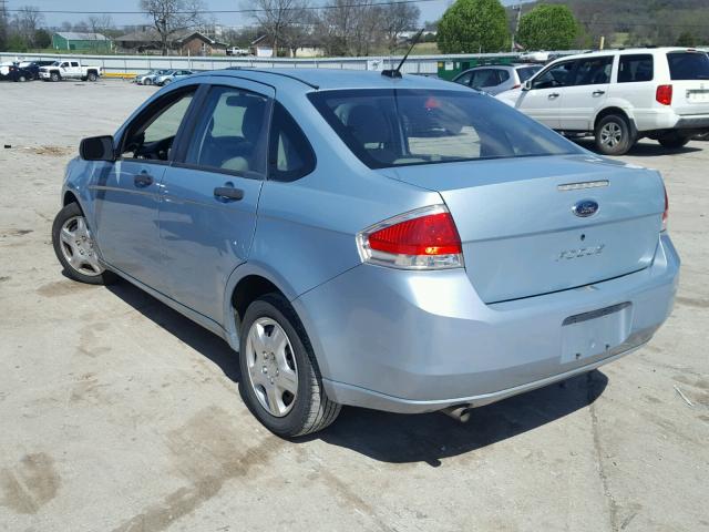 1FAHP34N38W225761 - 2008 FORD FOCUS S/SE BLUE photo 3